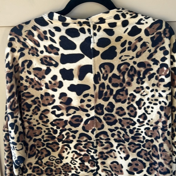 W118 By Walter Baker Sz M Leopard Print Lightweight Sweater Dress Long Sleeve - Picture 6 of 6
